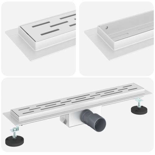 Душов дренаж с линия на дизайна Сребрист 60 cm