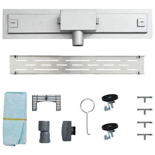 Душов дренаж с линия на дизайна Сребрист 60 cm