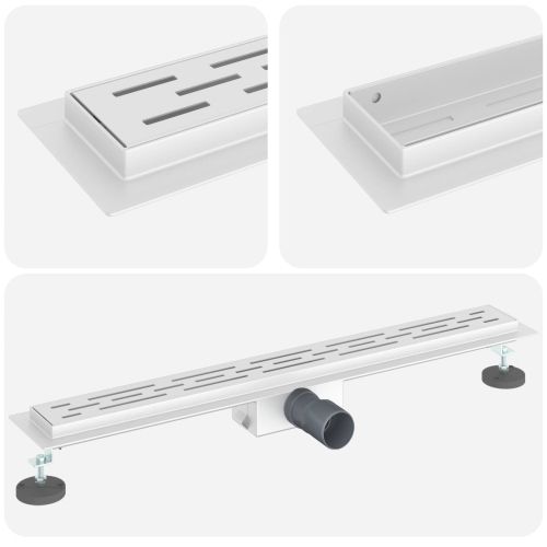 Душов дренаж с линия на дизайна Сребрист 70 cm