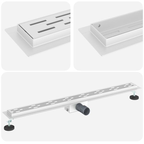 Душов дренаж с линия на дизайна Сребрист 100 cm