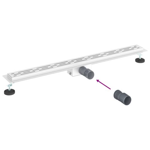 Душов дренаж с линия на дизайна Сребрист 100 cm