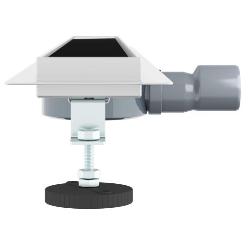 Душов дренаж с стъклен капак и 360° сифона Черно 90 cm