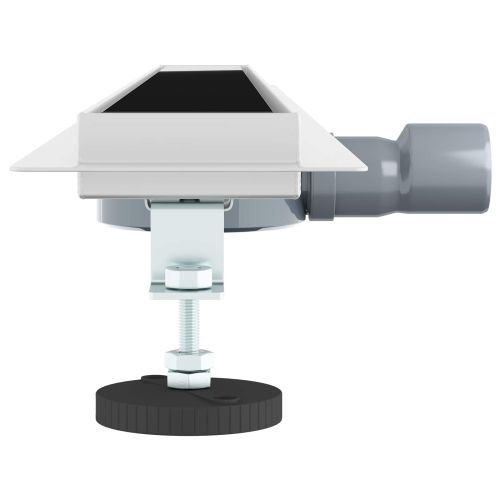 Душов дренаж с стъклен капак и 360° сифона Черно 100 cm