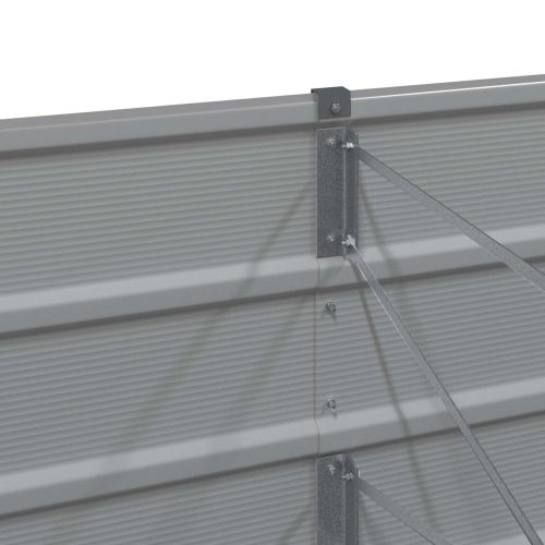 Кашпа Светлосиво 240 x 80 x 75 см Стомана