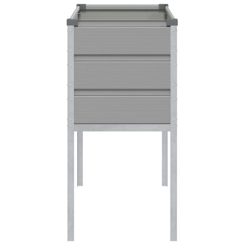 Кашпа Светлосиво 100 x 45 x 90 см Галванизирана стомана