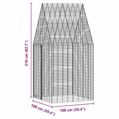 Клетка за заек Сребрист 400 x 100 x 210 см