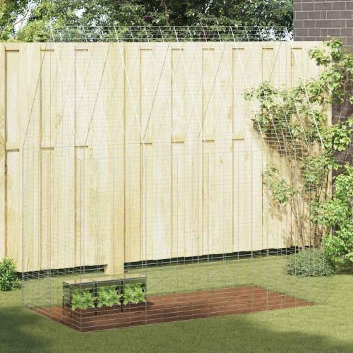 Клетка за заек Сребрист 400 x 100 x 210 см