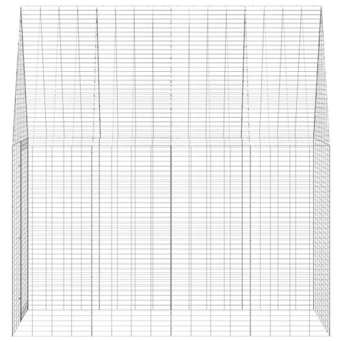 Клетка за заек Сребрист 400 x 100 x 210 см