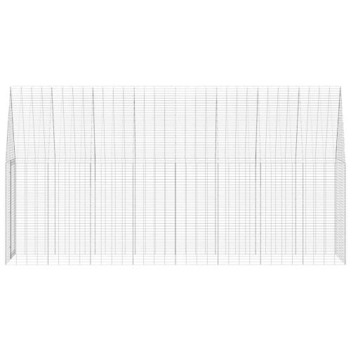 Клетка за заек Сребрист 400 x 100 x 210 см