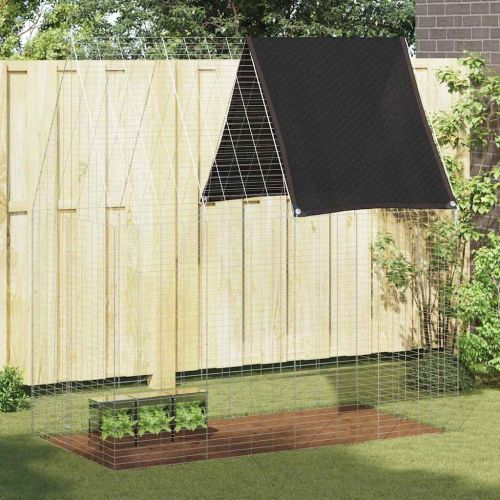 Клетка за заек Сребрист 200 x 100 x 210 см