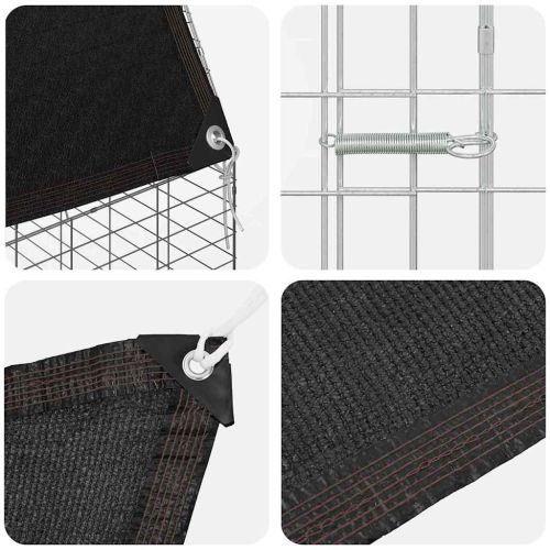 Клетка за заек Сребрист 400 x 100 x 210 см