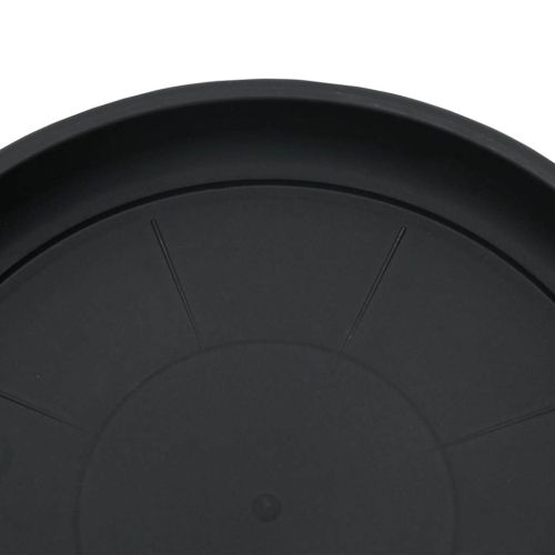Кръгъл поднос за цветя 24 pcs Черно Ø 14 x 2 см Пластмаса
