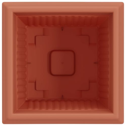 Квадратна цветна саксия 24 pcs Червено тухла 33 x 33 x 26 см