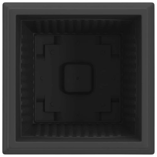 Квадратна цветна саксия 24 pcs Черно 43 x 43 x 33.5 см