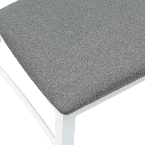 Обедени столове 2 pcs Бяло 43 x 54 x 89 см Солидно гумено дърво