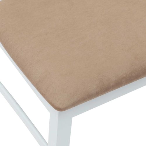 Обедени столове 2 pcs Бяло 43 x 54 x 89 см Солидно гумено дърво