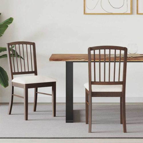 Обедени столове 2 pcs Светло кафяво 50 x 52,5 x 91 см