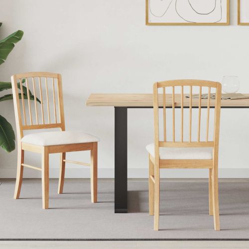 Обедени столове 2 pcs Естествен 50 x 52,5 x 91 см