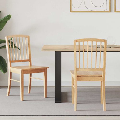 Обедени столове 2 pcs Естествен 50 x 52,5 x 91 см