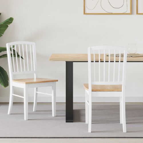 Обедени столове 2 pcs Бяло 50 x 52,5 x 91 см