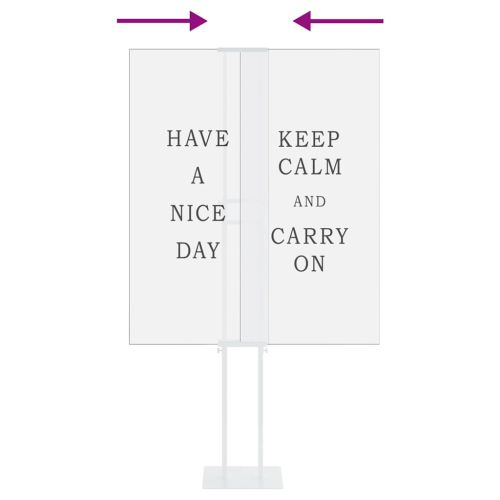 Стендове за търговски прояви Бяло 30 x 23,5 x 210 см Стомана