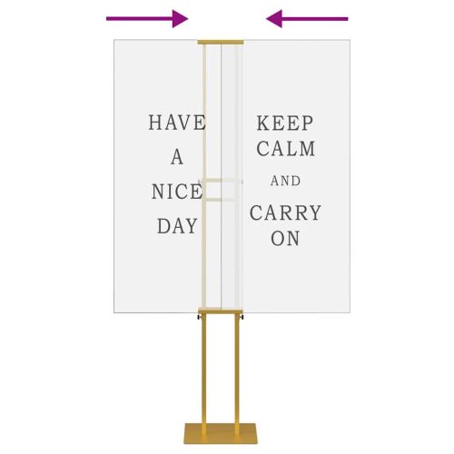 Стендове за търговски прояви Златист 30 х 24 х 214 см Стомана