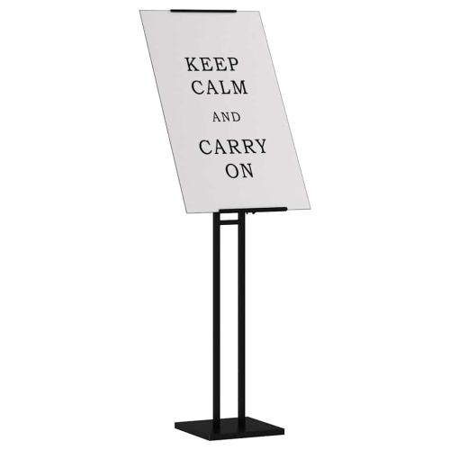 Стендове за търговски прояви Черно 26,5 x 26,5 x 150 см Стомана