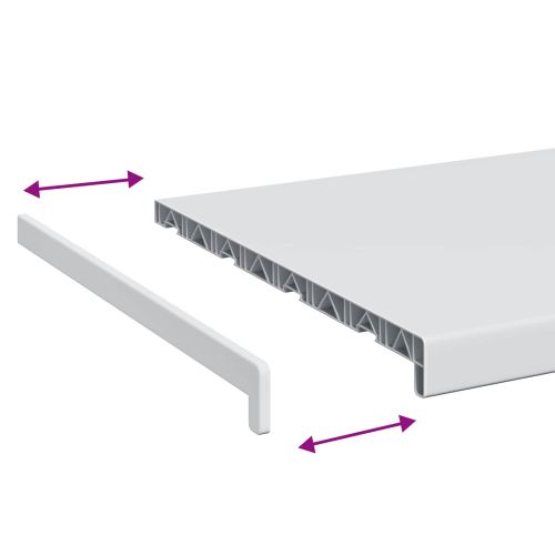 Перваз за прозорец Бяло 140 x 40 x 4,5 см ПВЦ