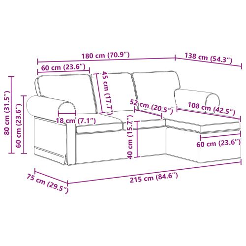 Диван 180cm Тъмен зелен Метал