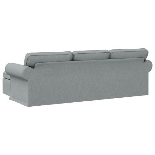 Диван 210cm Светлосиво Метал