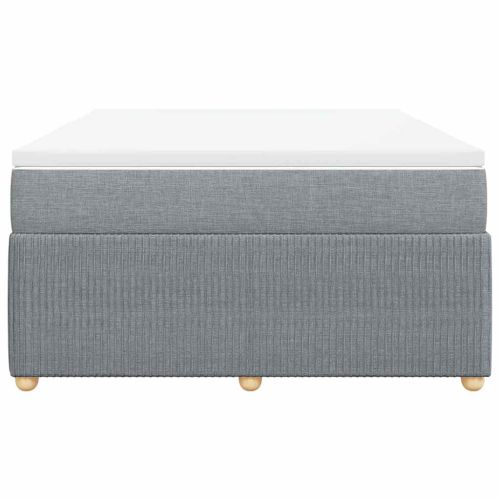 Боксспринг легло с матрак, светлосиво, 160x200 см, плат