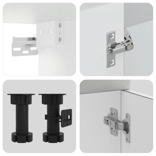 Комплект кухненски шкафове от 8 части "Porto" - бетонно сив, инженерно дърво