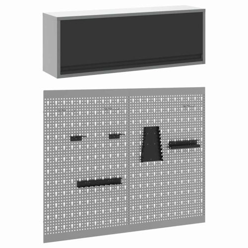 Комплект инструментален шкаф с рафт със съхранение 3 pcs Черно
