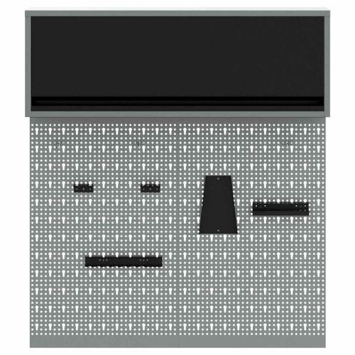 Комплект инструментален шкаф с рафт със съхранение 3 pcs Черно