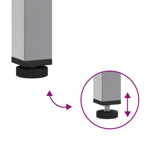 Комплект работна маса с чекмедже с рафт 8 pcs Черно Стомана