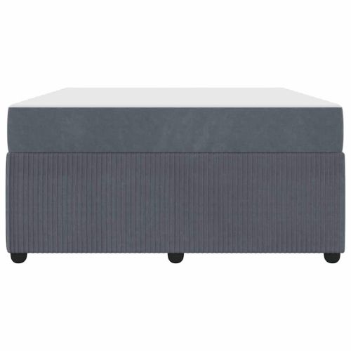 Рамка за легло с матрак Тъмен сив 140 x 200 cm текстил