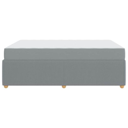 Рамка за легло с матрак Светлосиво 160 x 200 cm текстил