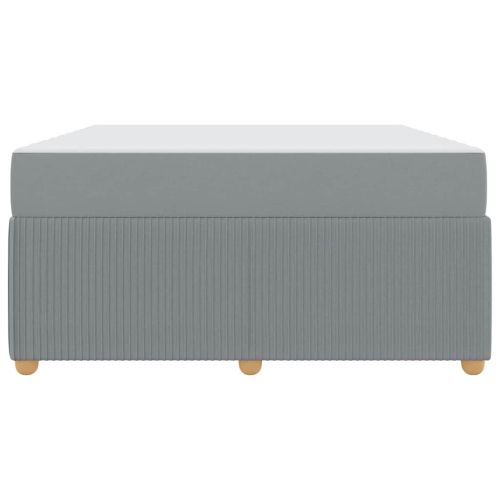 Рамка за легло с матрак Светлосиво 160 x 200 cm текстил