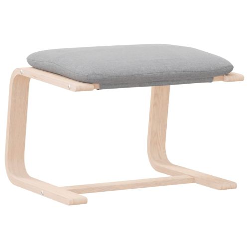 Табуретка, светлосива, 51x41x40 см, текстил