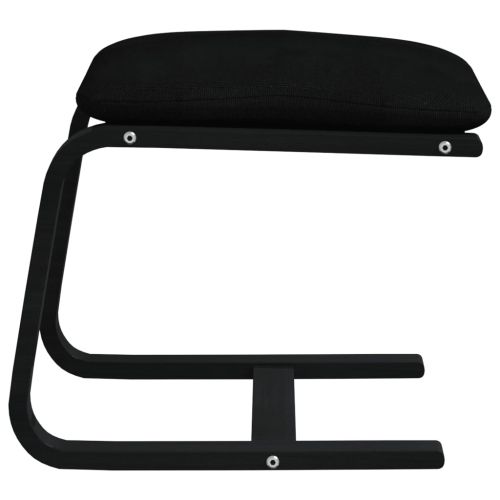 Табуретка, черна, 51x41x40 см, плат