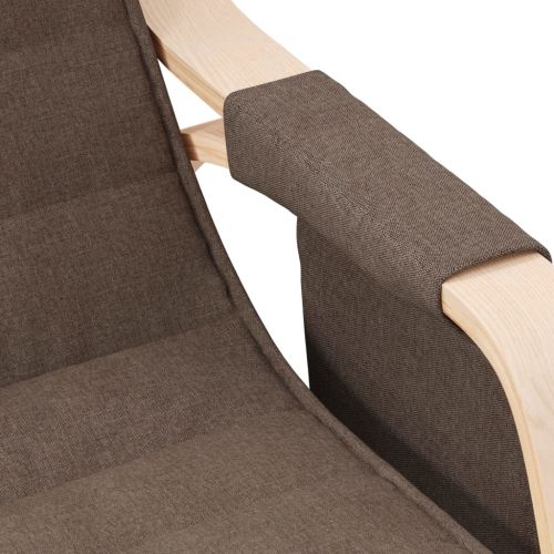 Люлеещ стол, тъмнокафяв, текстил