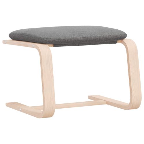 Табуретка, тъмносива, 51x41x40 см, текстил