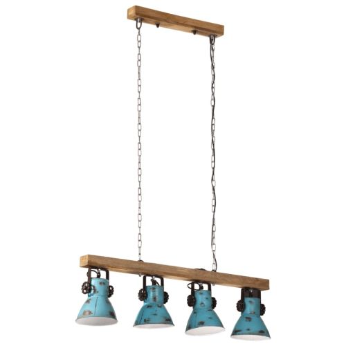 Лампа за таван 25 W състарено синьо 90x24x111 см E27