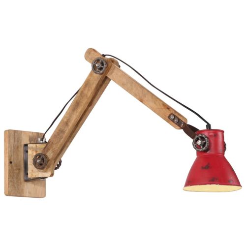 Стенна лампа 25 W състарено червено 96x15x20 см E27