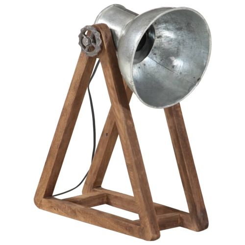 Настолна лампа, 25 W, винтидж, сребриста, 30x17x40 см, E27