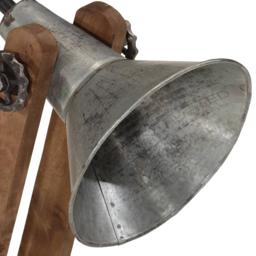 Настолна лампа, 25 W, винтидж, сребриста, 23x13x52 см, E27