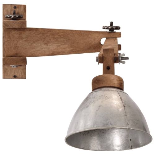 Стенни лампа, 25 W, винтидж, сребриста, E27