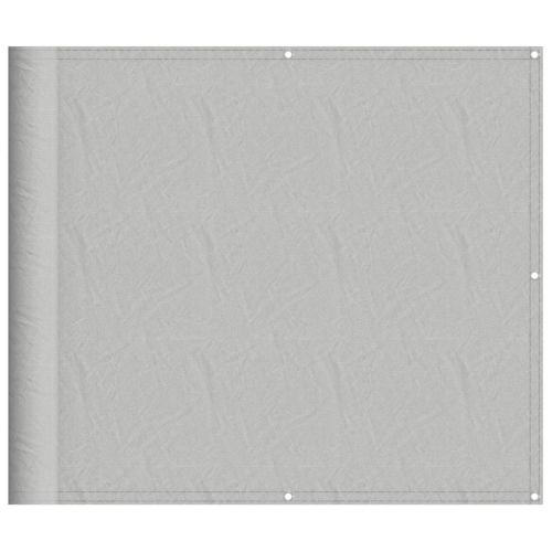 Балконски параван, светлосив, 90x800 см, 100% полиестер оксфорд