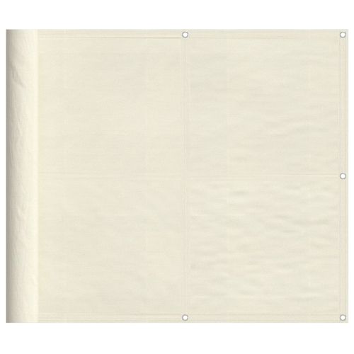 Балконски параван кремав 90x700 см 100% полиестер оксфорд