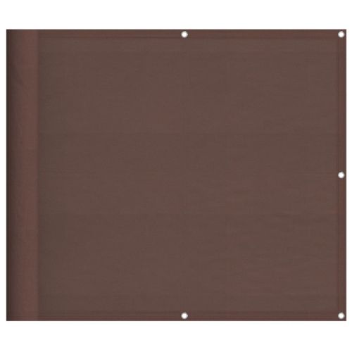 Балконски параван кафяв 90x800 см 100% полиестер оксфорд